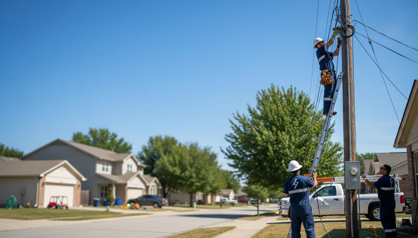 Residential electrician providing installation services in Wheelock, TX